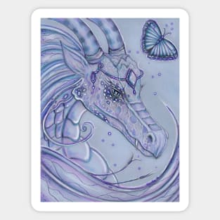 Frosty Lavender dragon by Renee Lavoie Sticker